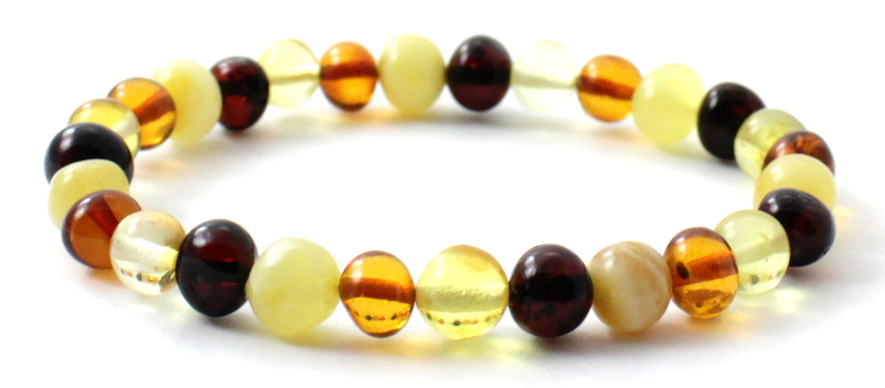 Amber Polished Stretch Bracelets for Adults-3